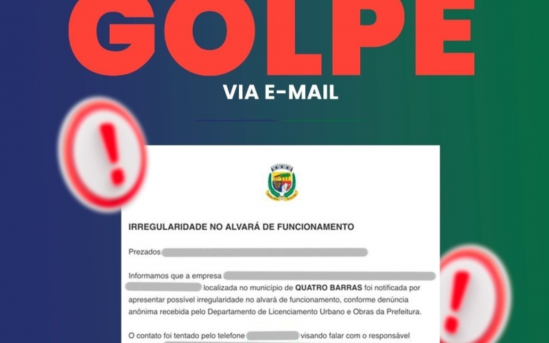 Alerta de golpes relacionados à regularização de alvará