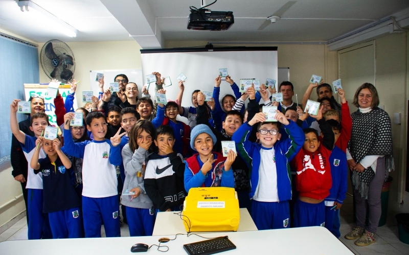 Cuidando do meio ambiente: Escola Ernesto Milani recebe oficina para formação dos fiscais mirins
