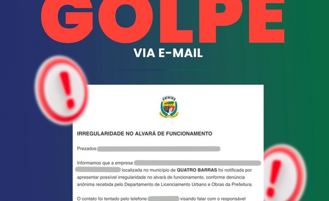 Alerta de golpes relacionados à regularização de alvará