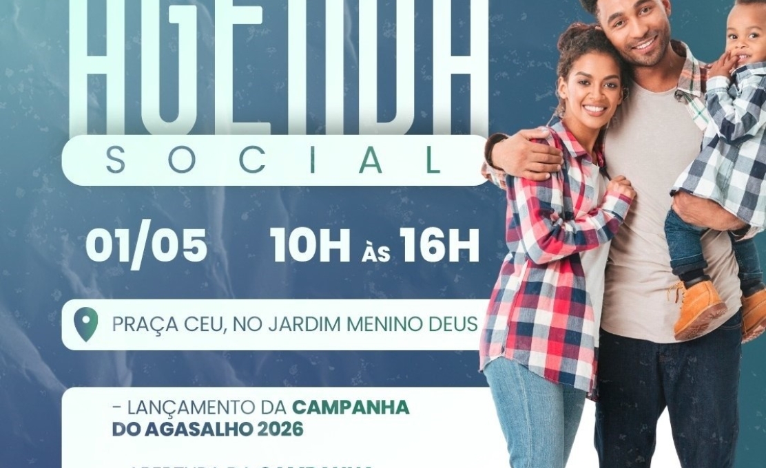 Evento terá três ações simultâneas: lançamento das campanhas do Agasalho e Maio Laranja, e 25 anos do CadÚnico