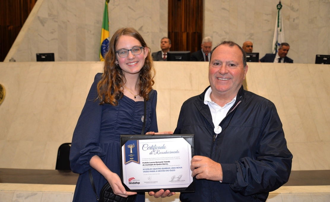 Vencedor do Prêmio Gestor Público PR, projeto EcoÓleo é agraciado com Certificado de Reconhecimento na ALEP