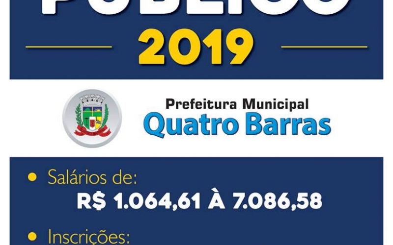 Últimos dias para inscrição no concurso da Prefeitura de Quatro Barras 
