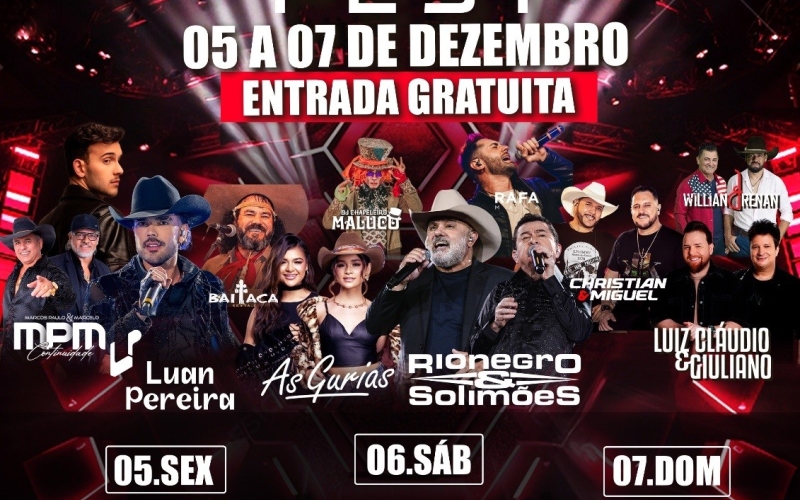QBFEST 2025 vai movimentar a cidade nos dias 5, 6 e 7 de dezembro