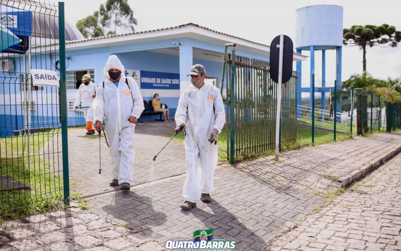 Quatro Barras inicia nova etapa de desinfecção das Unidades de Saúde e locais públicos 