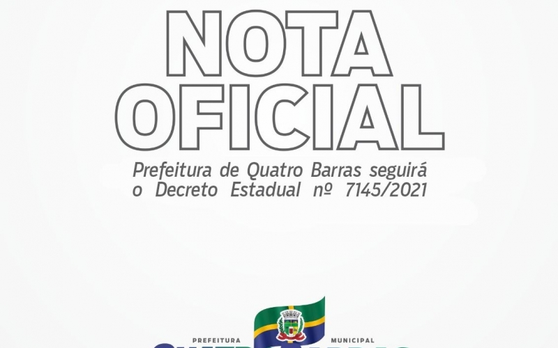 Prefeitura de Quatro Barras seguirá Decreto Estadual para enfrentamento da pandemia